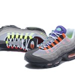 Nike Air Max 95 OG QS 810374-078 Grey and Safety Orange Sneakers Side View