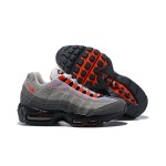 Nike Air Max 95 OG AT2865-100 Grey and Solar Red Sneakers Side View