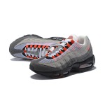 Nike Air Max 95 OG AT2865-100 Grey and Solar Red Sneakers Side View