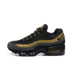 Nike Air Max 95 Premium 538416-007 Black and Metallic Gold Sneakers Side View