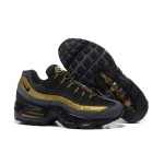 Nike Air Max 95 Premium 538416-007 Black and Metallic Gold Sneakers Side View