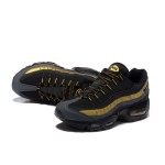 Nike Air Max 95 Premium 538416-007 Black and Metallic Gold Sneakers Side View