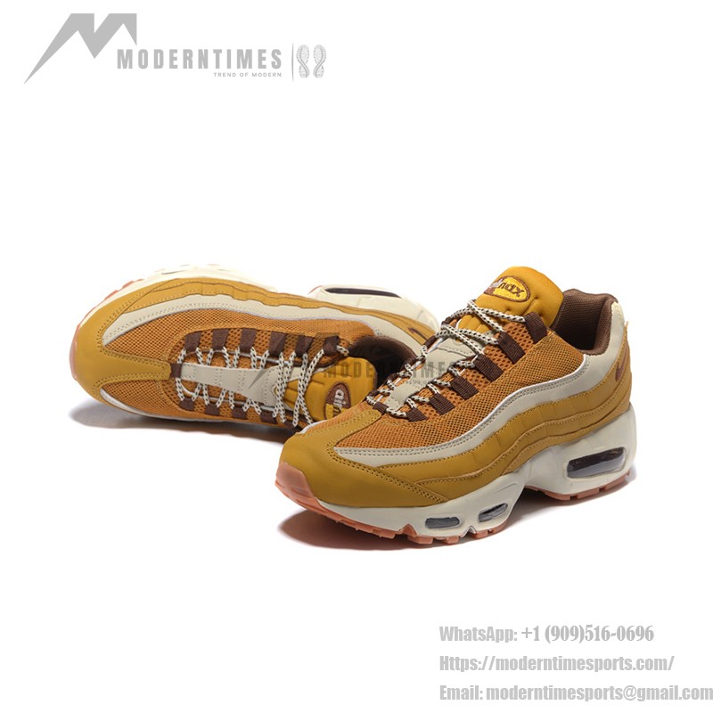 Nike Air Max 95 Premium Wheat Pack 538416-700 Sneakers in wheat, brown, and cream colorways