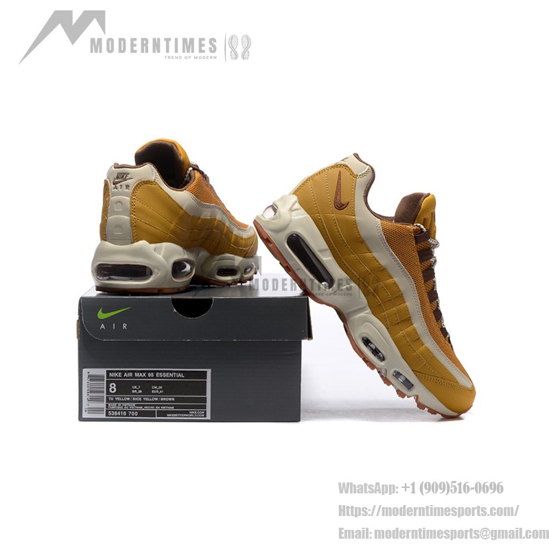 Nike Air Max 95 Premium Wheat Pack 538416-700 Sneakers in wheat, brown, and cream colorways