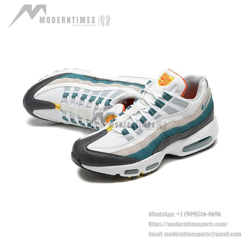 Nike Air Max 95 DM0011-002 Prep School White-Green Sneakers with Air Cushion Technology