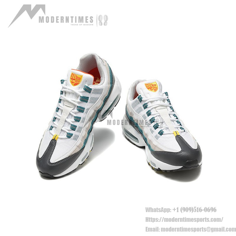 Nike Air Max 95 DM0011-002 Prep School White-Green Sneakers with Air Cushion Technology