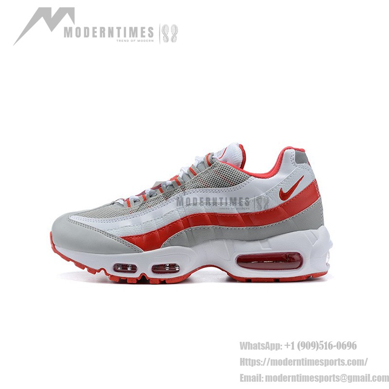 Nike Air Max 95 Recraft Grey Fog Hyper Red CJ3906-004 Sneaker in Grau und Hyperrot