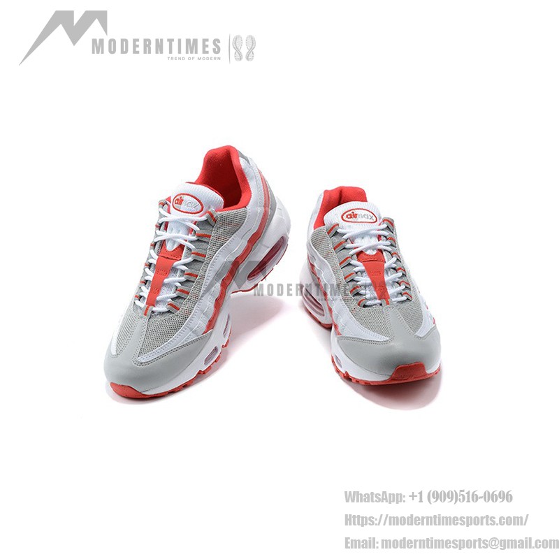 Nike Air Max 95 Recraft Grey Fog Hyper Red CJ3906-004 Sneaker in Grau und Hyperrot