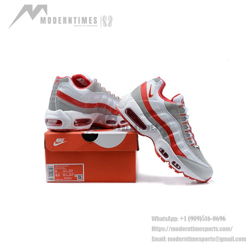 Nike Air Max 95 Recraft Grey Fog Hyper Red CJ3906-004 Sneaker in Grau und Hyperrot