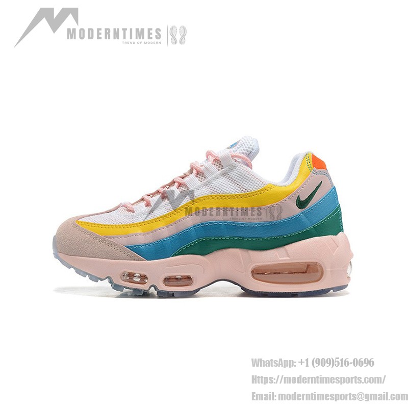 Nike Air Max 95 Rise and Unity DQ9323-200 Sneakers in Pink, Yellow, Blue, and Green