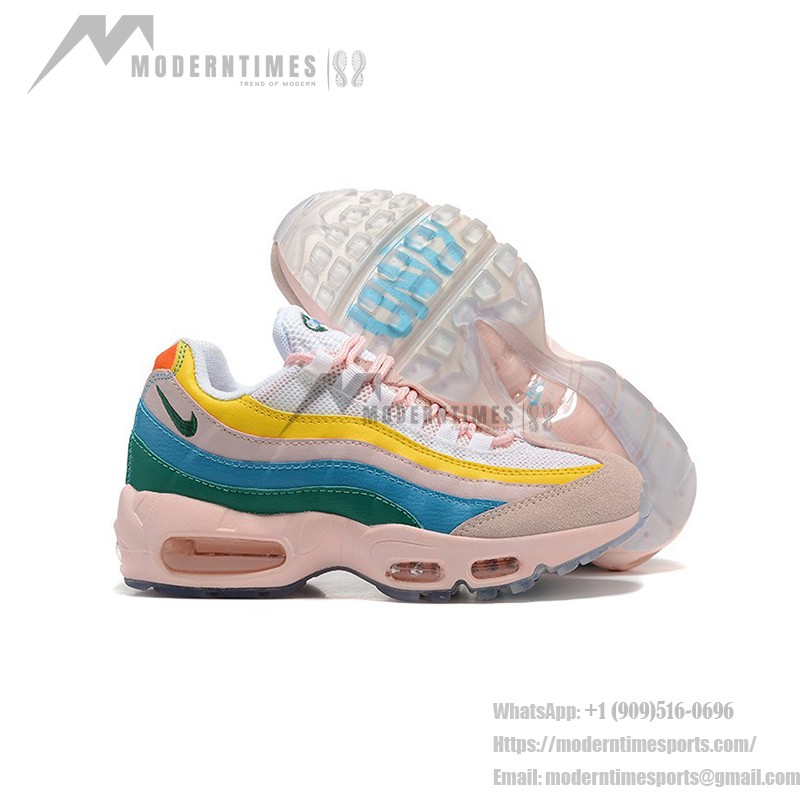 Nike Air Max 95 Rise and Unity DQ9323-200 Sneakers in Pink, Yellow, Blue, and Green