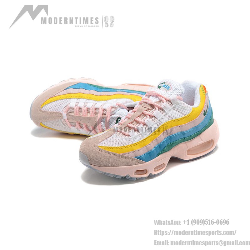 Nike Air Max 95 Rise and Unity DQ9323-200 Sneakers in Pink, Yellow, Blue, and Green