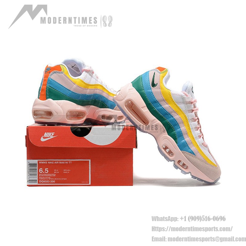 Nike Air Max 95 Rise and Unity DQ9323-200 Sneakers in Pink, Yellow, Blue, and Green