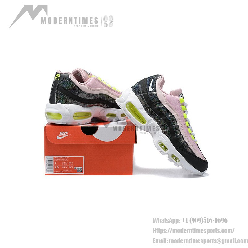 Nike Air Max 95 SE Glitter 918413-006 in Pink and Neon Green