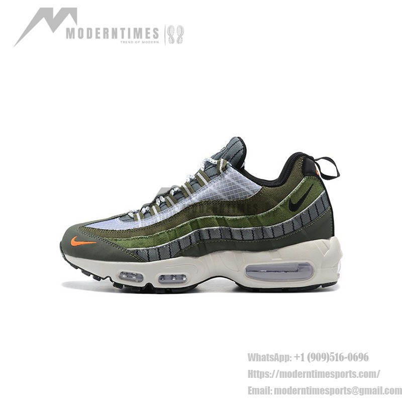 Nike Air Max 95 SE Surplus Supply DD5365-222 Sneakers in Army Green and Orange