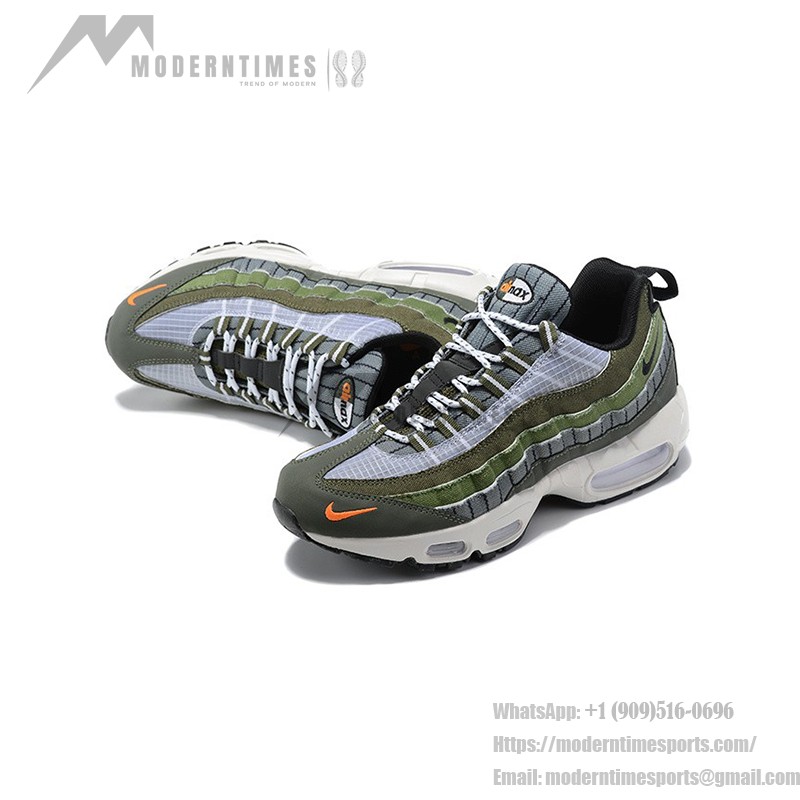 Nike Air Max 95 SE Surplus Supply DD5365-222 Sneakers in Army Green and Orange