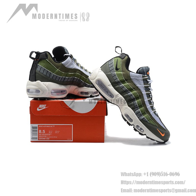 Nike Air Max 95 SE Surplus Supply DD5365-222 Sneakers in Army Green and Orange