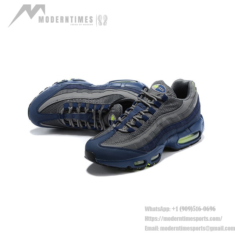 Nike Air Max 95 Seahawks DA1504-400 Sneakers in Blue, Grey, and Neon Green