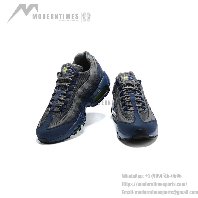 Nike Air Max 95 Seahawks DA1504-400 Sneakers in Blue, Grey, and Neon Green