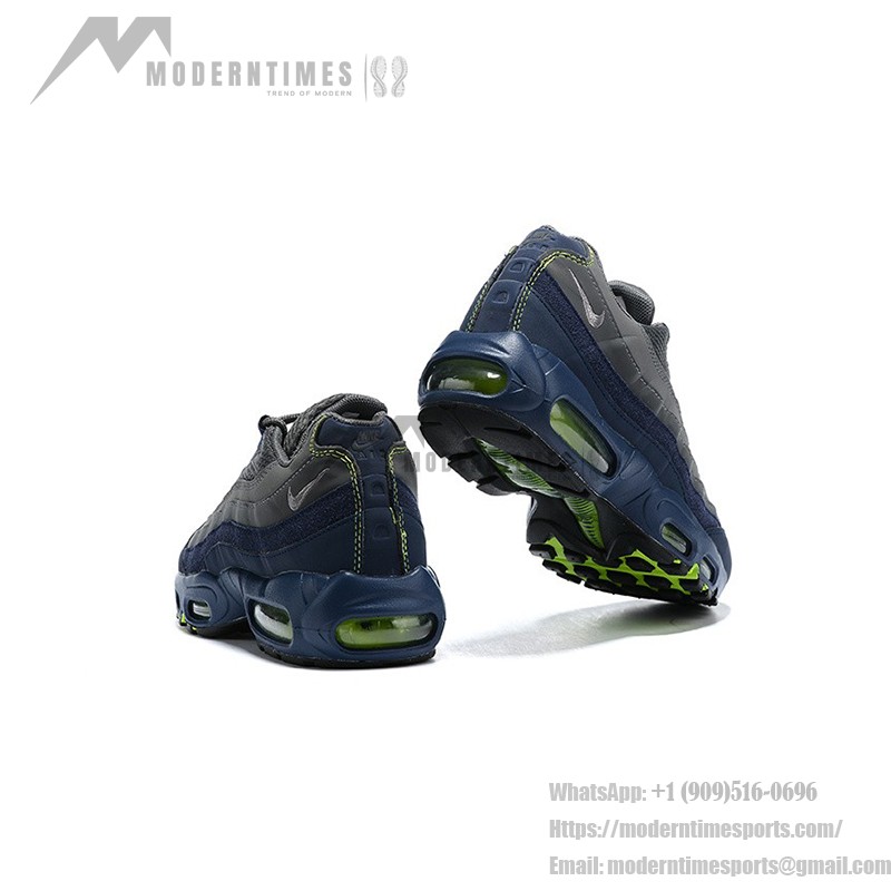 Nike Air Max 95 Seahawks DA1504-400 Sneakers in Blue, Grey, and Neon Green