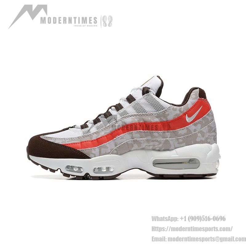 Nike Air Max 95 DQ9016-001 Social FC Camo Orange-White Sneakers with Air Cushion