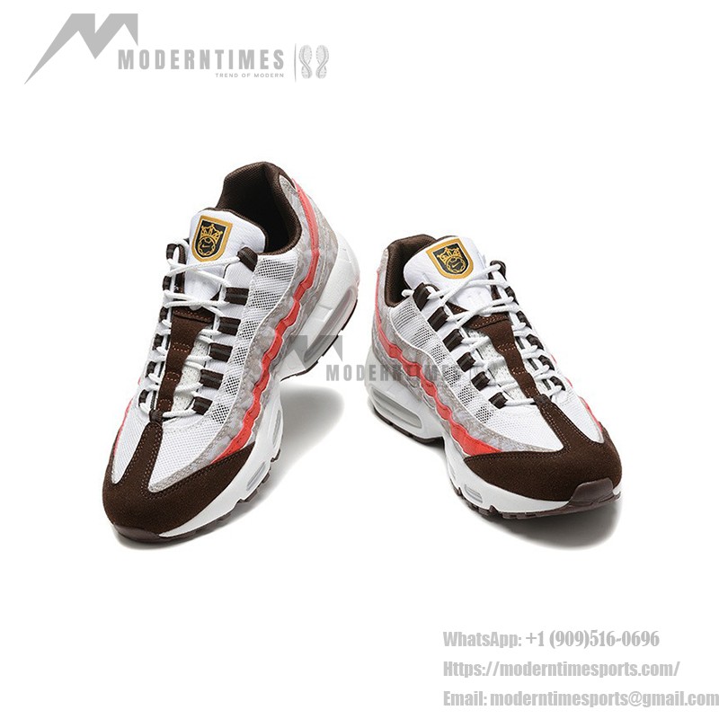 Nike Air Max 95 DQ9016-001 Social FC Camo Orange-White Sneakers with Air Cushion