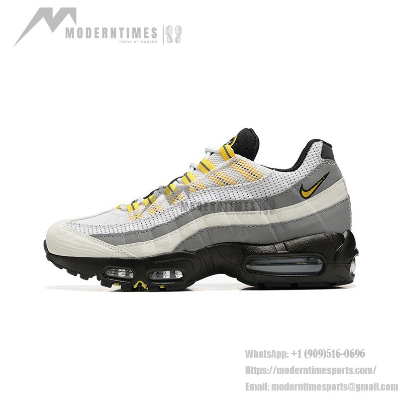 Nike Air Max 95 DQ3982-100 Tour Yellow White-Grey Sneakers with Air Cushion Technology