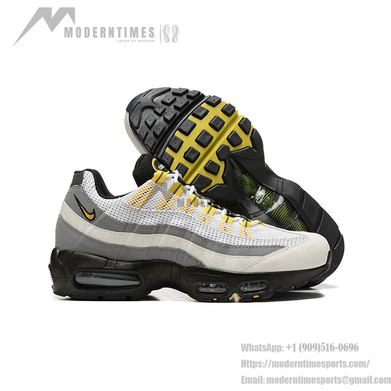 Nike Air Max 95 DQ3982-100 Tour Yellow White-Grey Sneakers with Air Cushion Technology