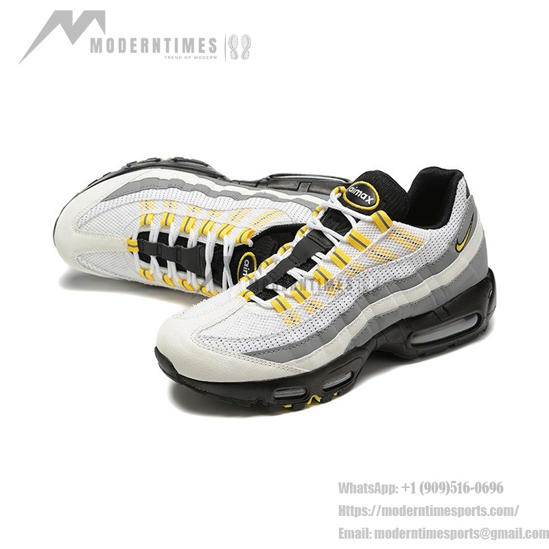 Nike Air Max 95 DQ3982-100 Tour Yellow White-Grey Sneakers with Air Cushion Technology