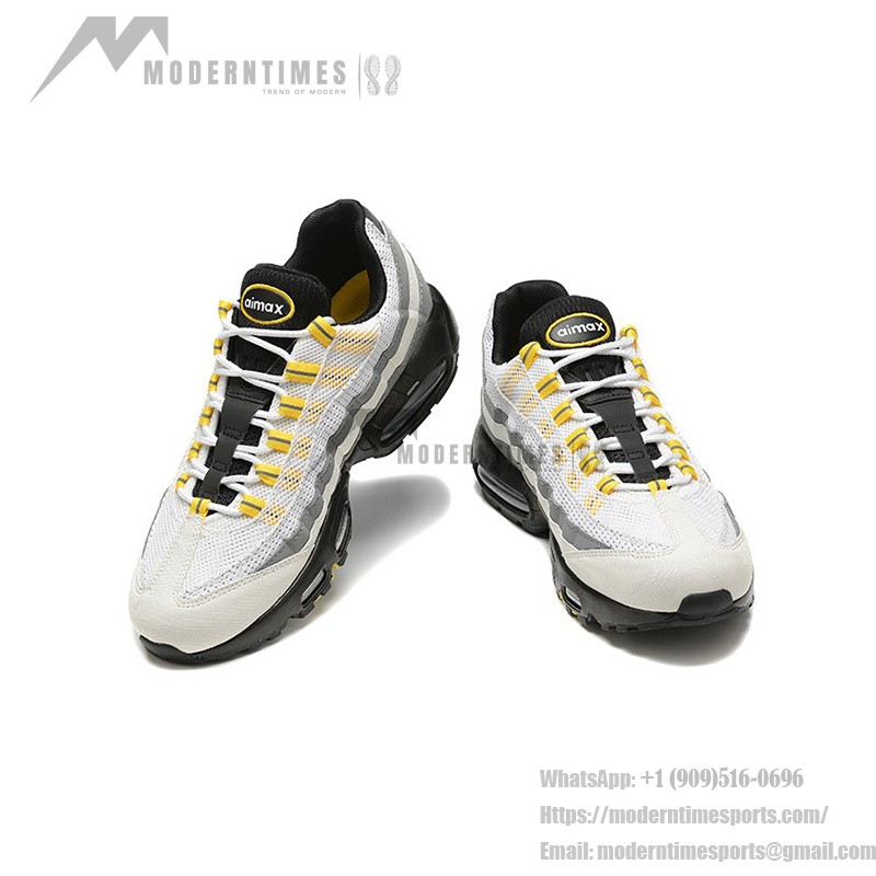 Nike Air Max 95 DQ3982-100 Tour Yellow White-Grey Sneakers with Air Cushion Technology