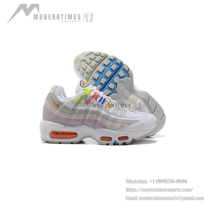 Nike Air Max 95 White Multi DH5722-100 Vibrant Colorful Sneakers