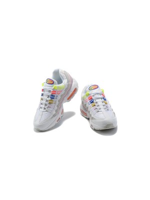 Colorful Style: Nike Air Max 95 White Multi DH5722-100 Vibrant Sneakers - Perfect Fusion of Comfort and Personality