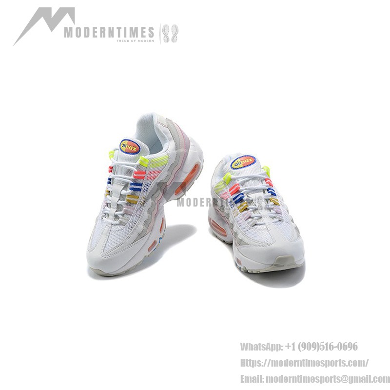 Nike Air Max 95 White Multi DH5722-100 Vibrant Colorful Sneakers