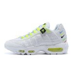 Nike Air Max 95 Worldwide CV9030-100 White and Green Multicolor Sneakers with Swoosh Accents