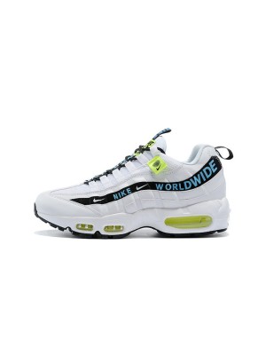 Global Trend: Nike Air Max 95 Worldwide Pack CT0248-100 White and Blue Sneakers - The Perfect Blend of Comfort and International Style