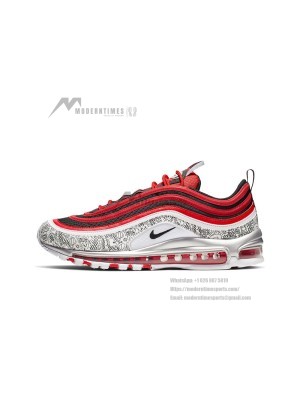 Nike Air Max 97 "Red/Black/Silver Print" CJ9780-600 - Bold and Unique Design with Striking Patterns