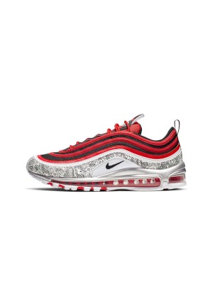 Nike Air Max 97 "Rot/Schwarz/Silber Print" CJ9780-600 - Auffälliges und Einzigartiges Design mit Markanten Mustern