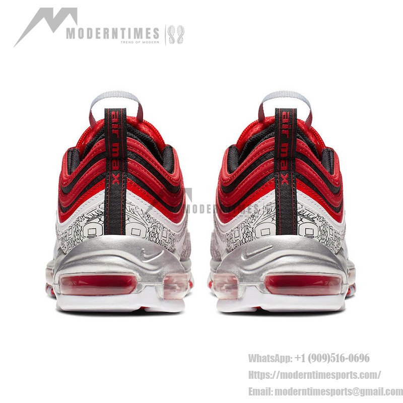 Nike Air Max 97 "Red/Black/Silver Print" CJ9780-600 - Kühnes Design mit Auffälligen Mustern