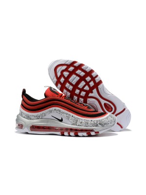 Nike Air Max 97 "Rot/Schwarz/Silber Print" CJ9780-600 - Auffälliges und Einzigartiges Design mit Markanten Mustern