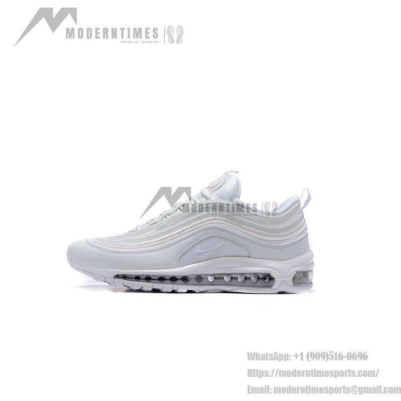 Nike Air Max 97 Triple White 312641-004 with Full-Length Air Cushioning