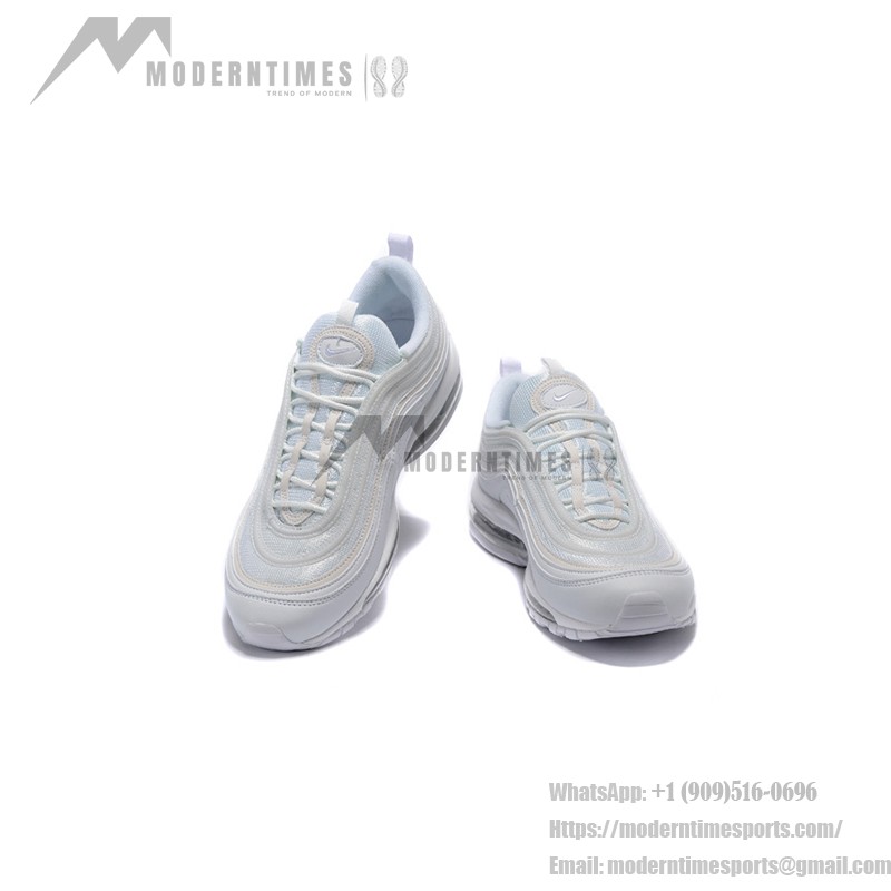 Nike Air Max 97 Triple White 312641-004 with Full-Length Air Cushioning