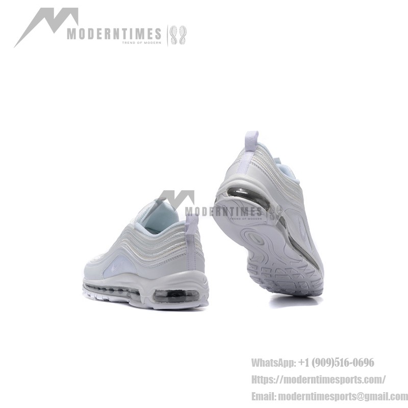 Nike Air Max 97 Triple White 312641-004 with Full-Length Air Cushioning