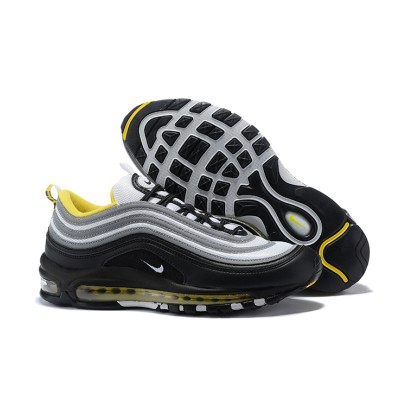 Nike Air Max 97 "Black/Grey/Yellow" 921522-005 - Sleek Gradient Design with Bold Yellow Accents