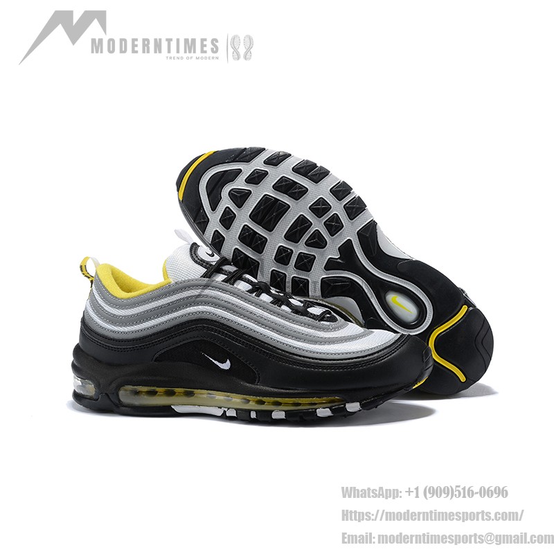 Nike Air Max 97 "Black/Grey/Yellow" 921522-005 - Sleek Gradient Design with Bold Yellow Accents