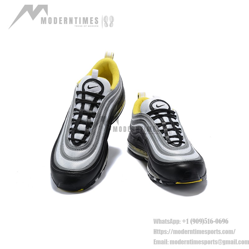 Nike Air Max 97 "Black/Grey/Yellow" 921522-005 - Sleek Gradient Design with Bold Yellow Accents