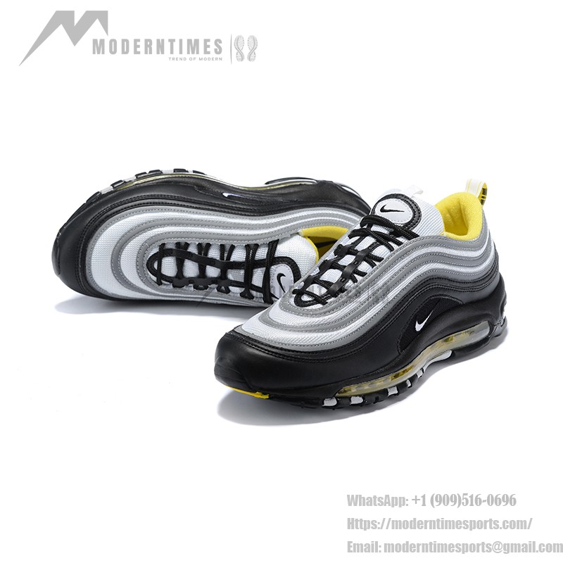 Nike Air Max 97 "Black/Grey/Yellow" 921522-005 - Sleek Gradient Design with Bold Yellow Accents