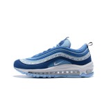 Nike Air Max 97 "Have a Nike Day" BQ9130-400, 아이코닉한 슬로건이 있는 생동감 넘치는 블루 스니커즈