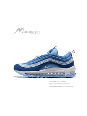 Nike Air Max 97 "Have a Nike Day" BQ9130-400 - Vibrant Blue Sneakers with Iconic Slogan for a Fresh Look