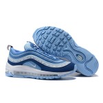 Nike Air Max 97 "Have a Nike Day" BQ9130-400, vibrant blue sneakers with iconic slogan design