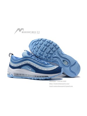 Nike Air Max 97 "Have a Nike Day" BQ9130-400 - Vibrant Blue Sneakers with Iconic Slogan for a Fresh Look